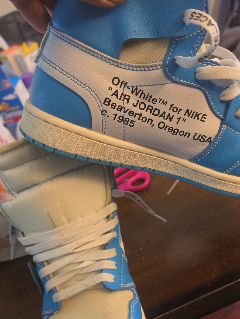 Jordan Men's High-Top Sneakers in Blue and White